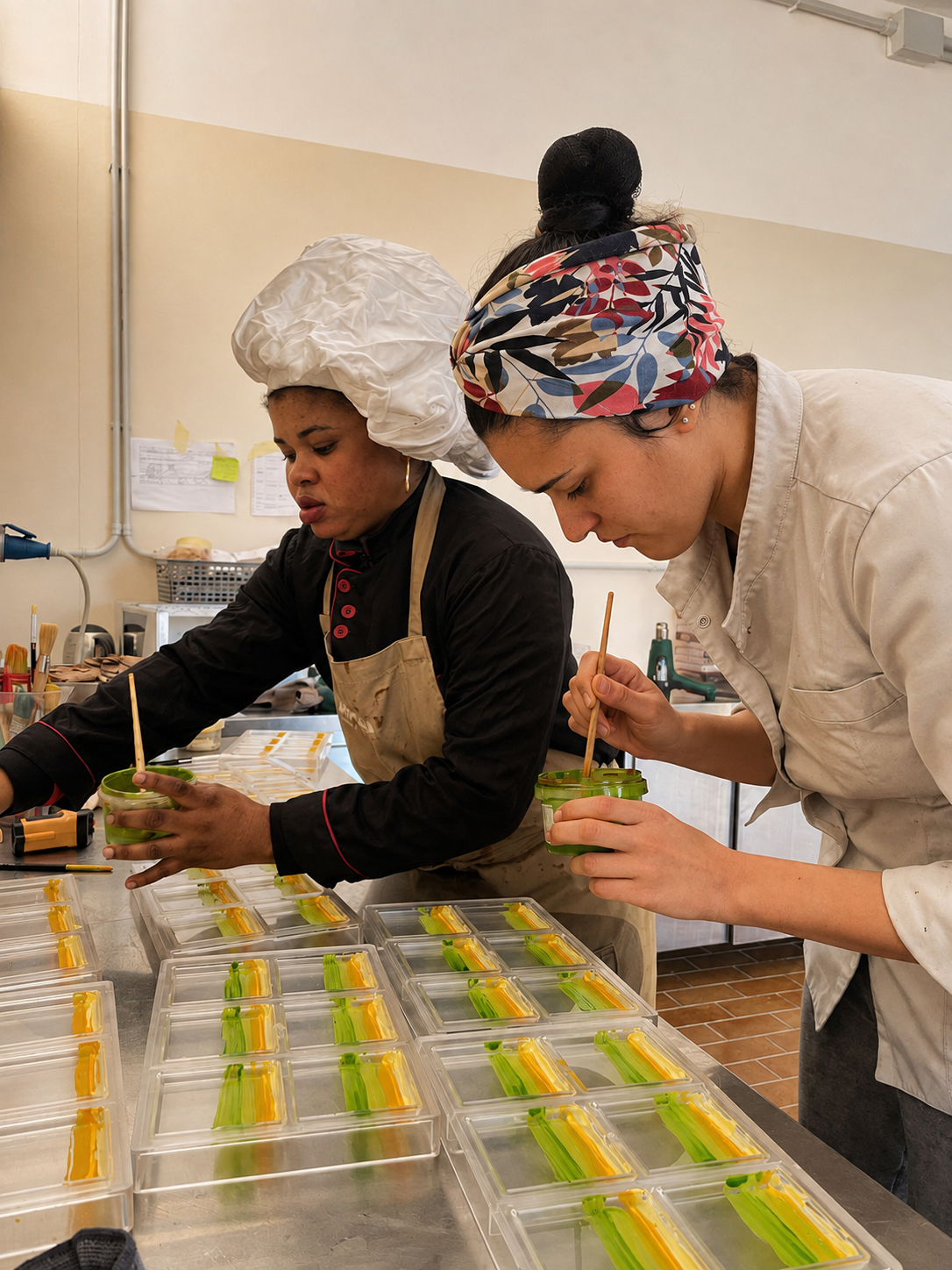 Lavorazione del cioccolato nel laboratorio NINA KAKAW a Belluno